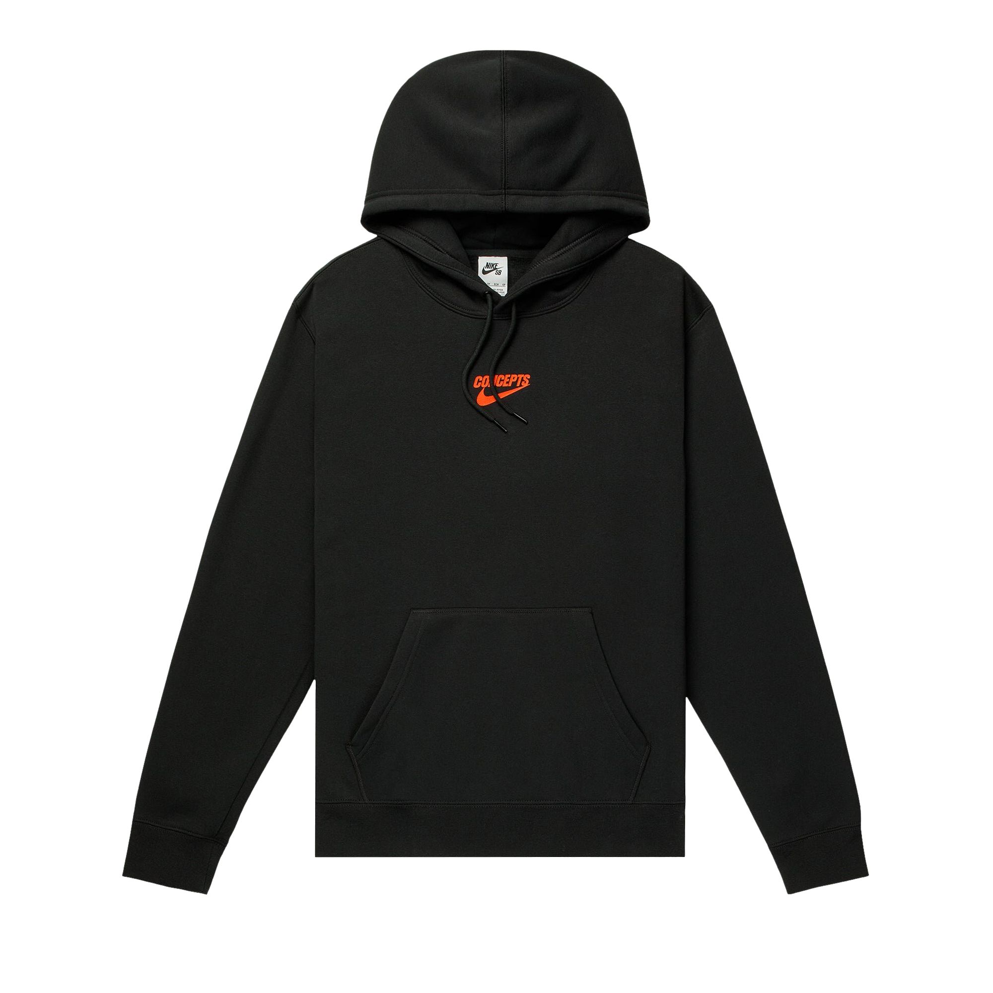 Nike SB x Concepts Fleece Hoodie 'Black/Orange' | Men's Size S