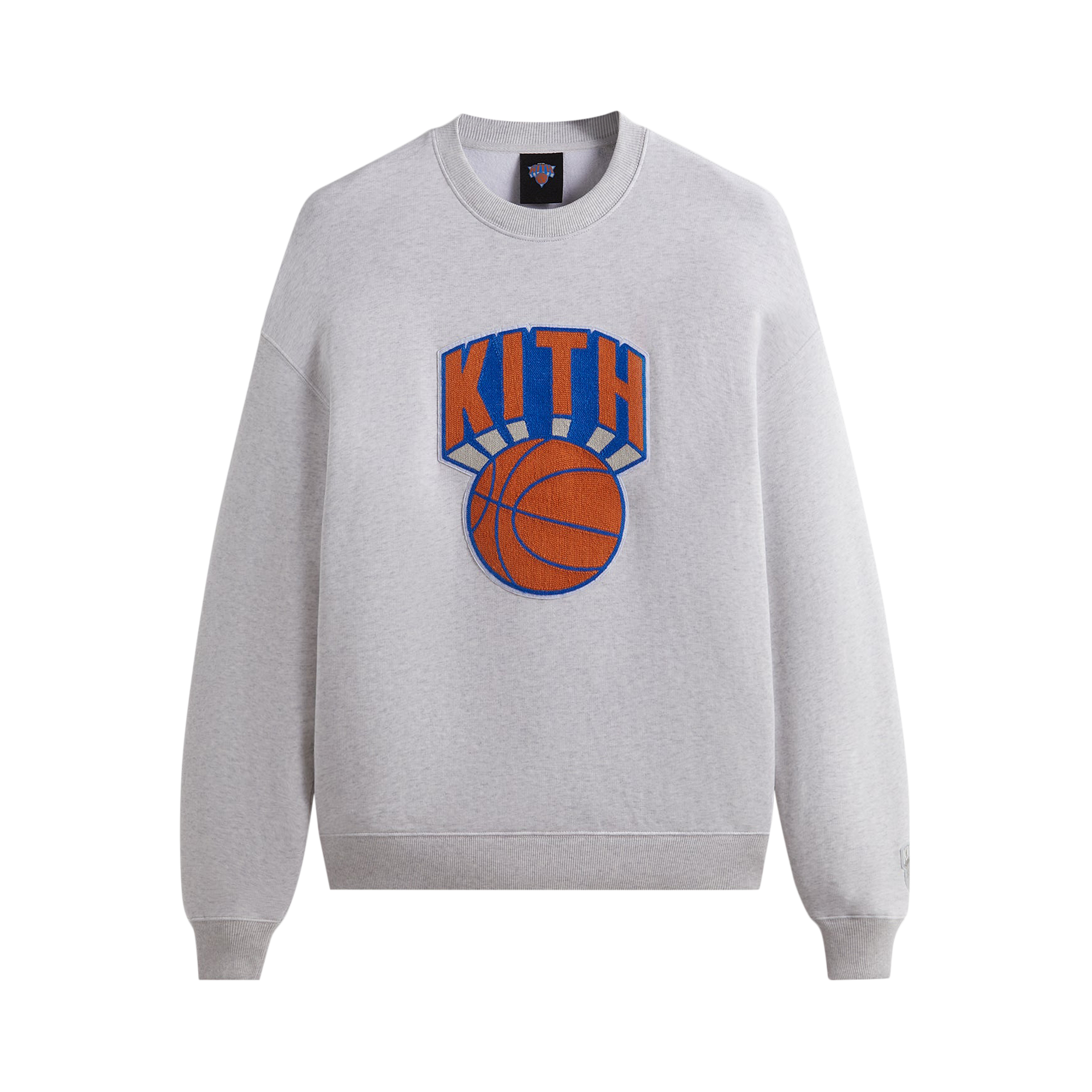 Pre-owned Kith For The New York Knicks Retro Ny Nelson Crewneck 'light Heather Grey'