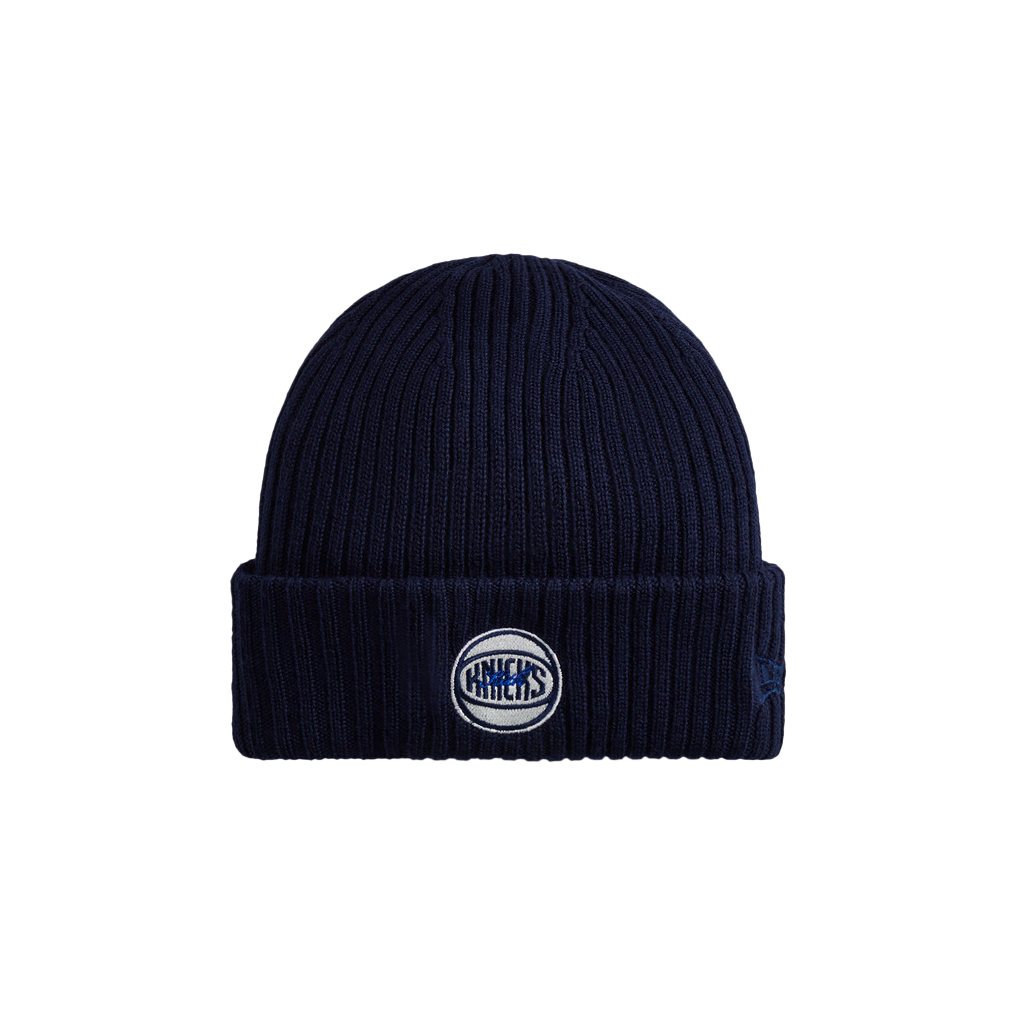 Pre-owned Kith For The New York Knicks Retro Logo Beanie 'nocturnal' In Blue