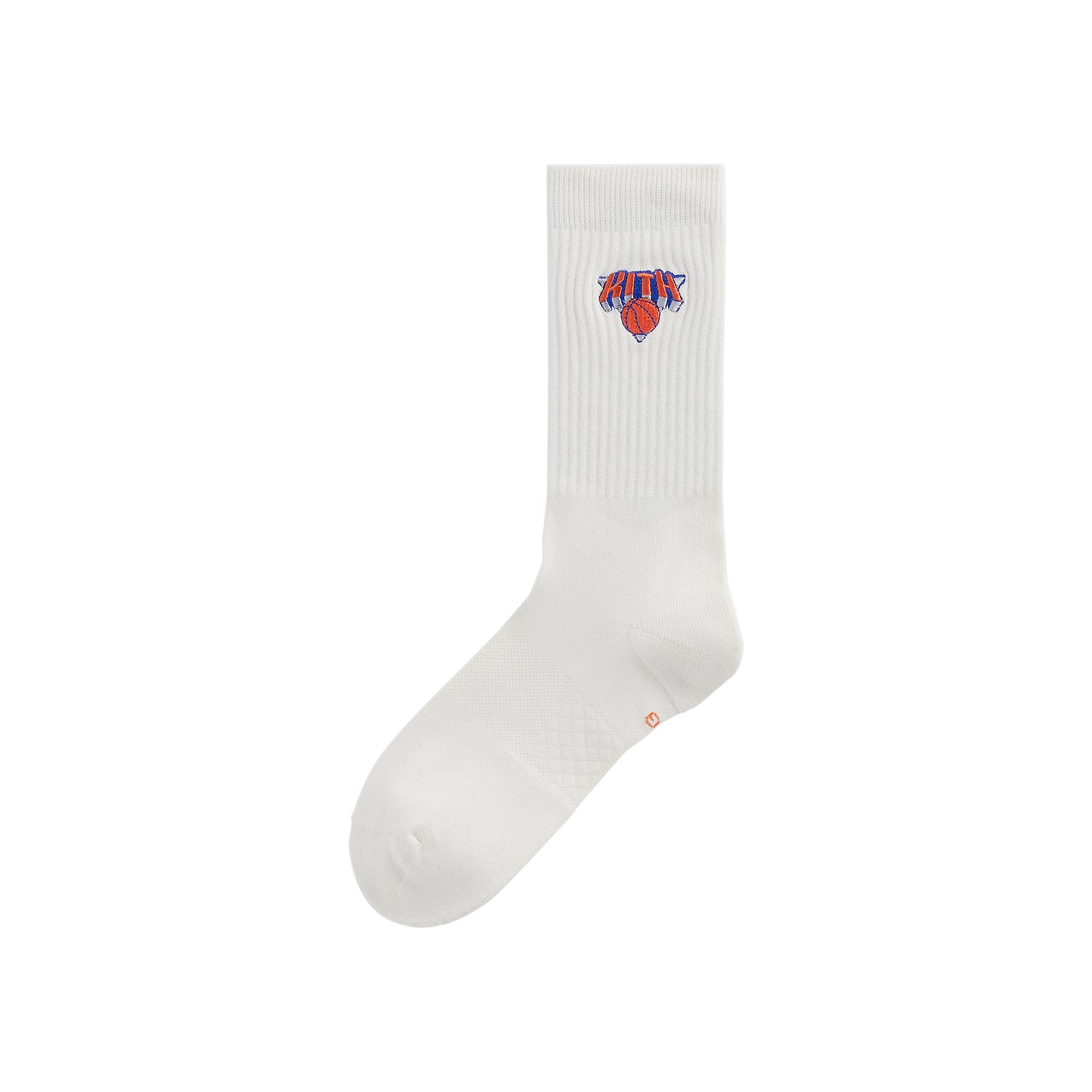 Pre-owned Kith & Stance For The New York Knicks Logo Socks 'silk' In Cream