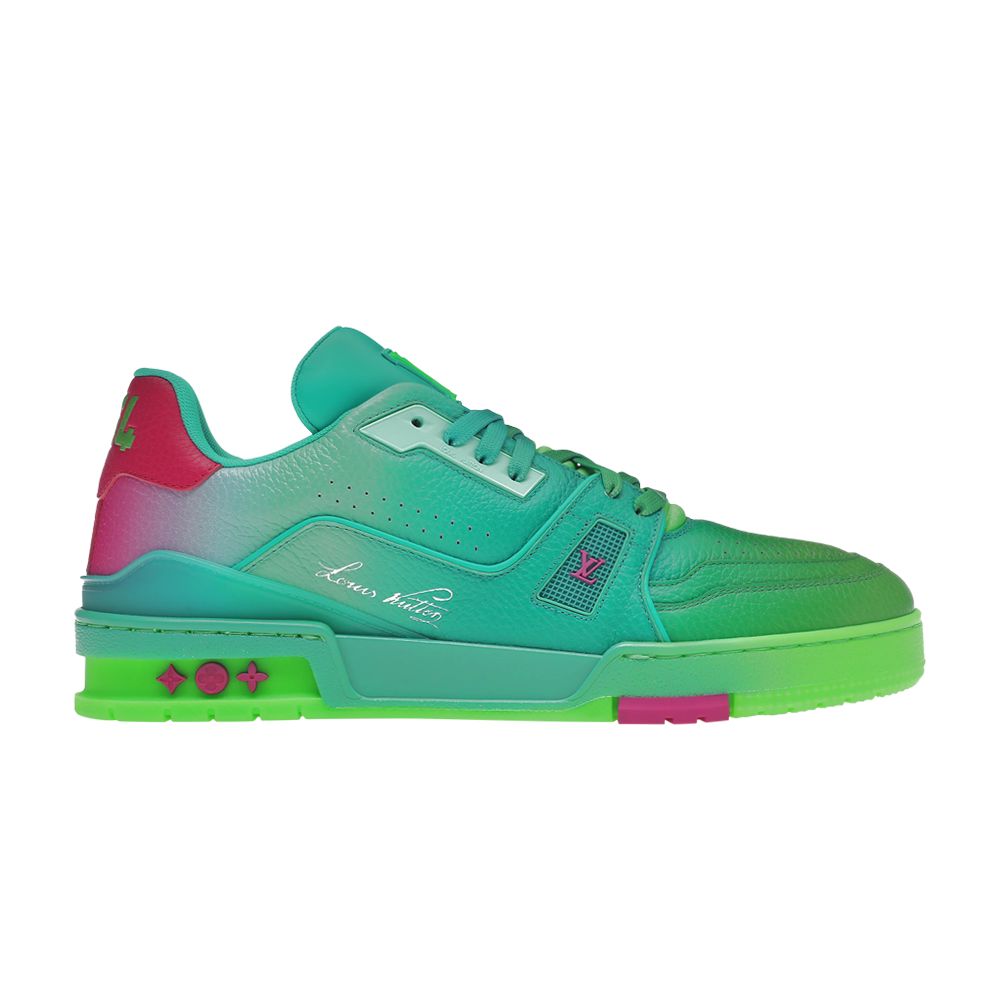 Pre-owned Louis Vuitton Trainer Low 'green Ombre'