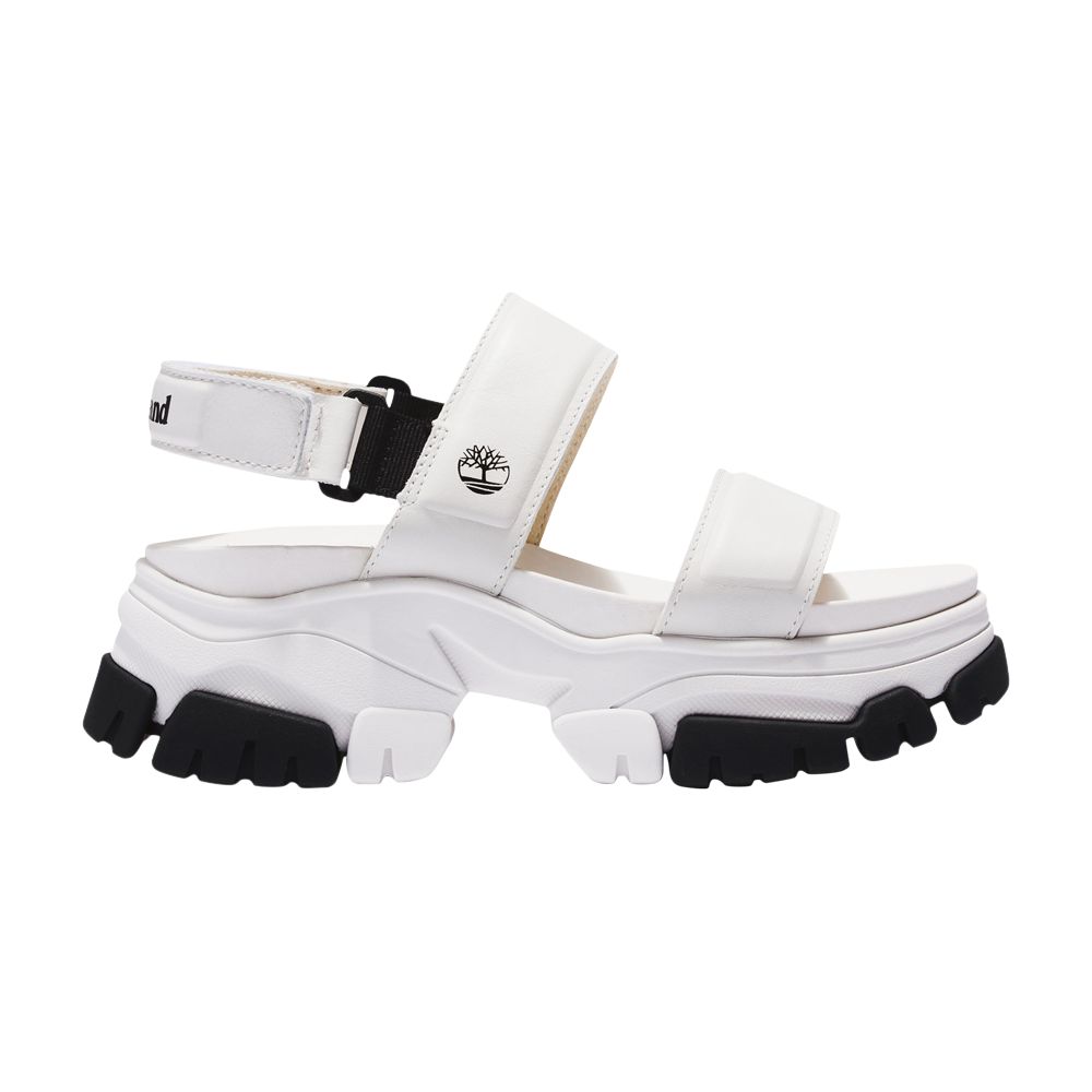 Pre-owned Timberland Wmns Adley Way Backstrap Sandal 'white Black' | Women's Size 8