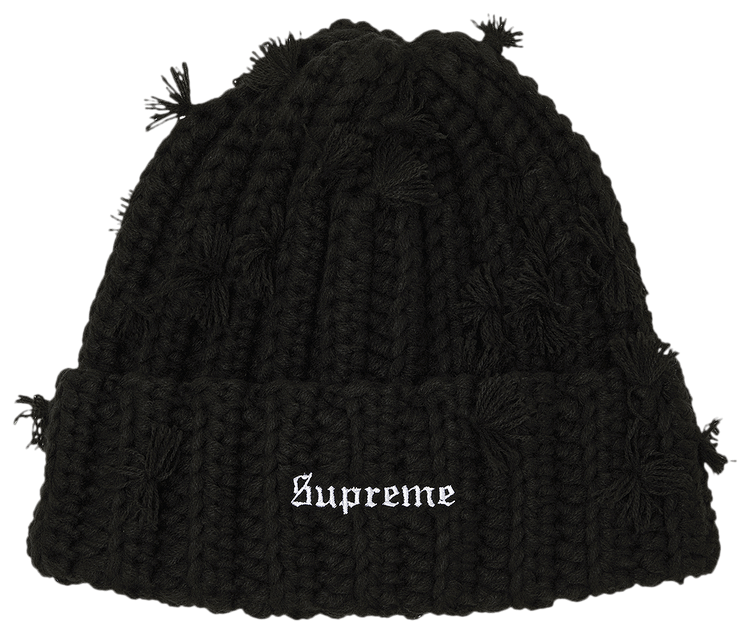 Supreme Supreme Old English Beanie 黒 Supreme Old English Printed Beanie Black - SS25 - US
