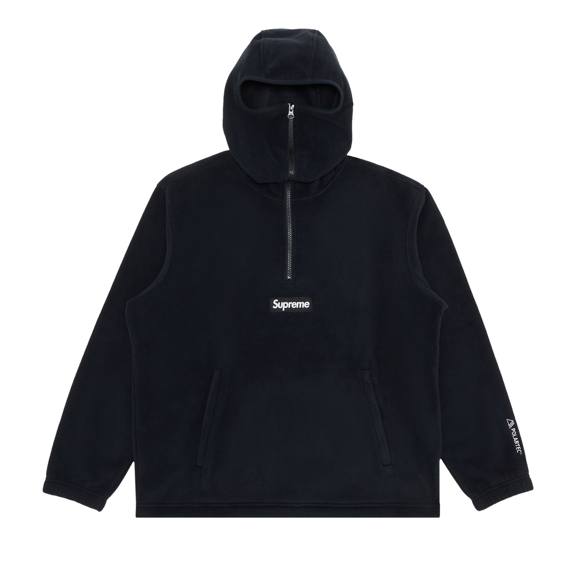 Supreme Polartec Facemask Half Zip Hooded Sweatshirt 'Black' | Men's Size S
