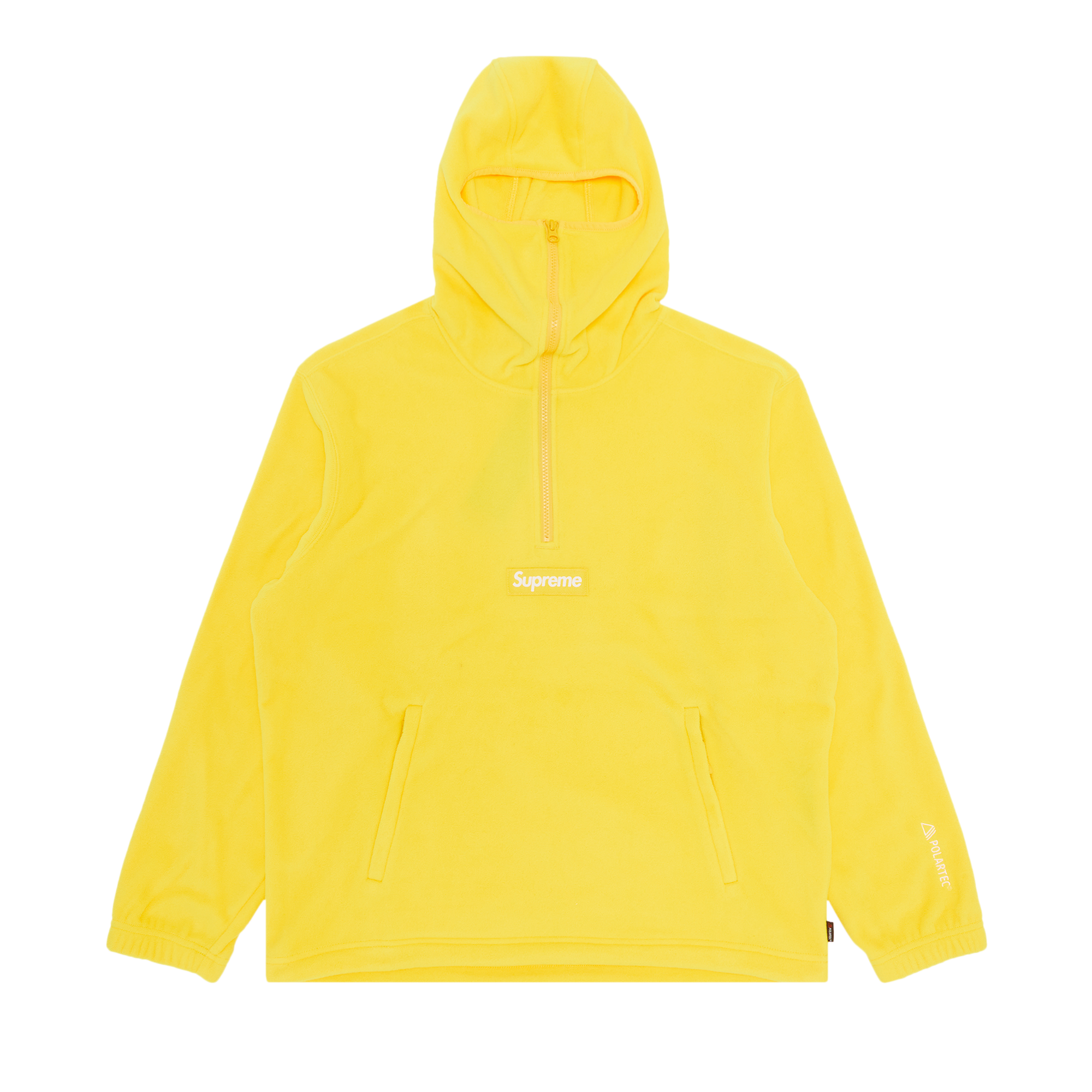 Pre-owned Supreme Polartec Facemask Half Zip Hooded Sweatshirt 'yellow'