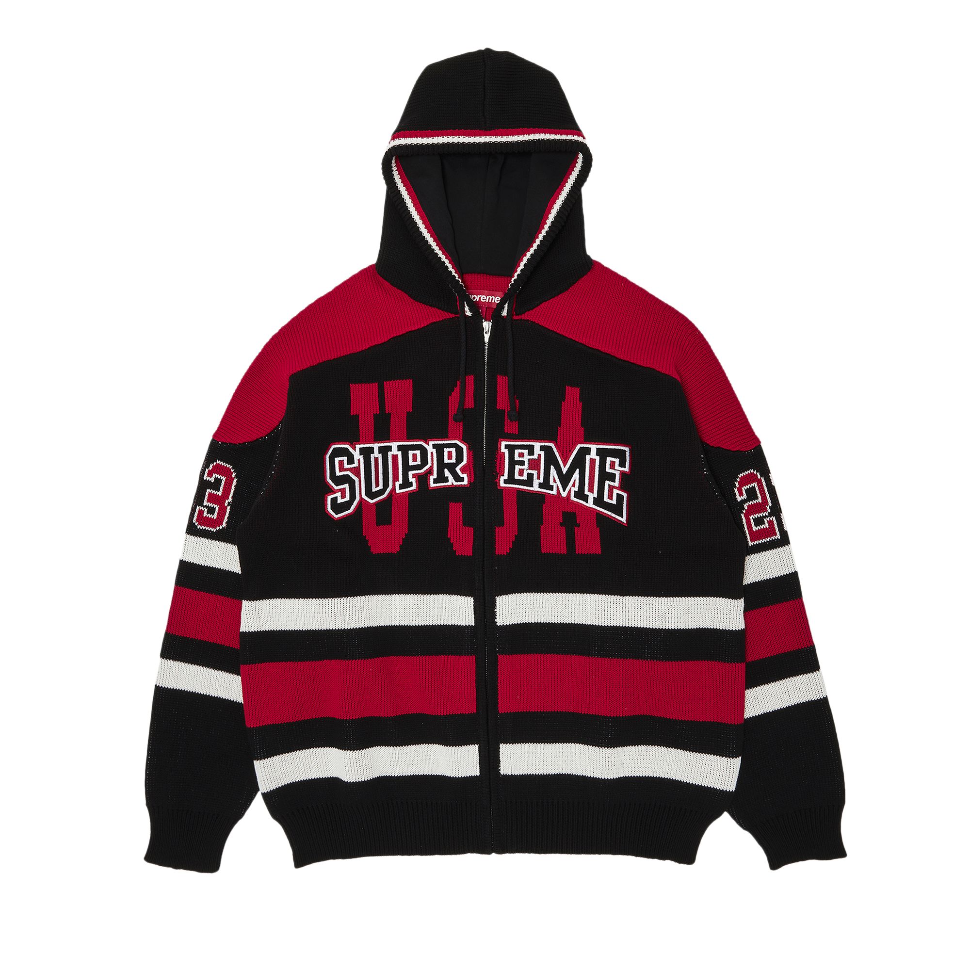 Supreme USA Zip Up Hooded Sweater 'Black' | Men's Size M