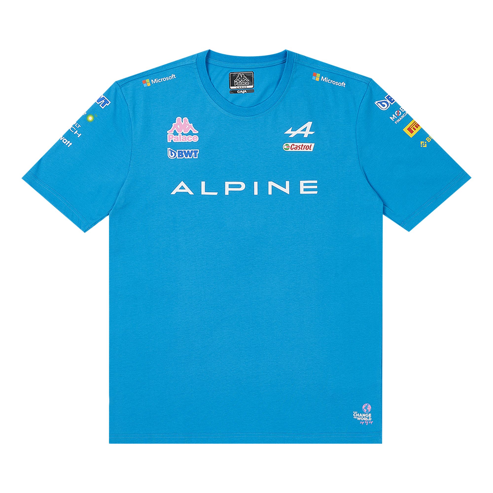 Palace x Kappa For Alpine T-Shirt 'Blue' | Men's Size S