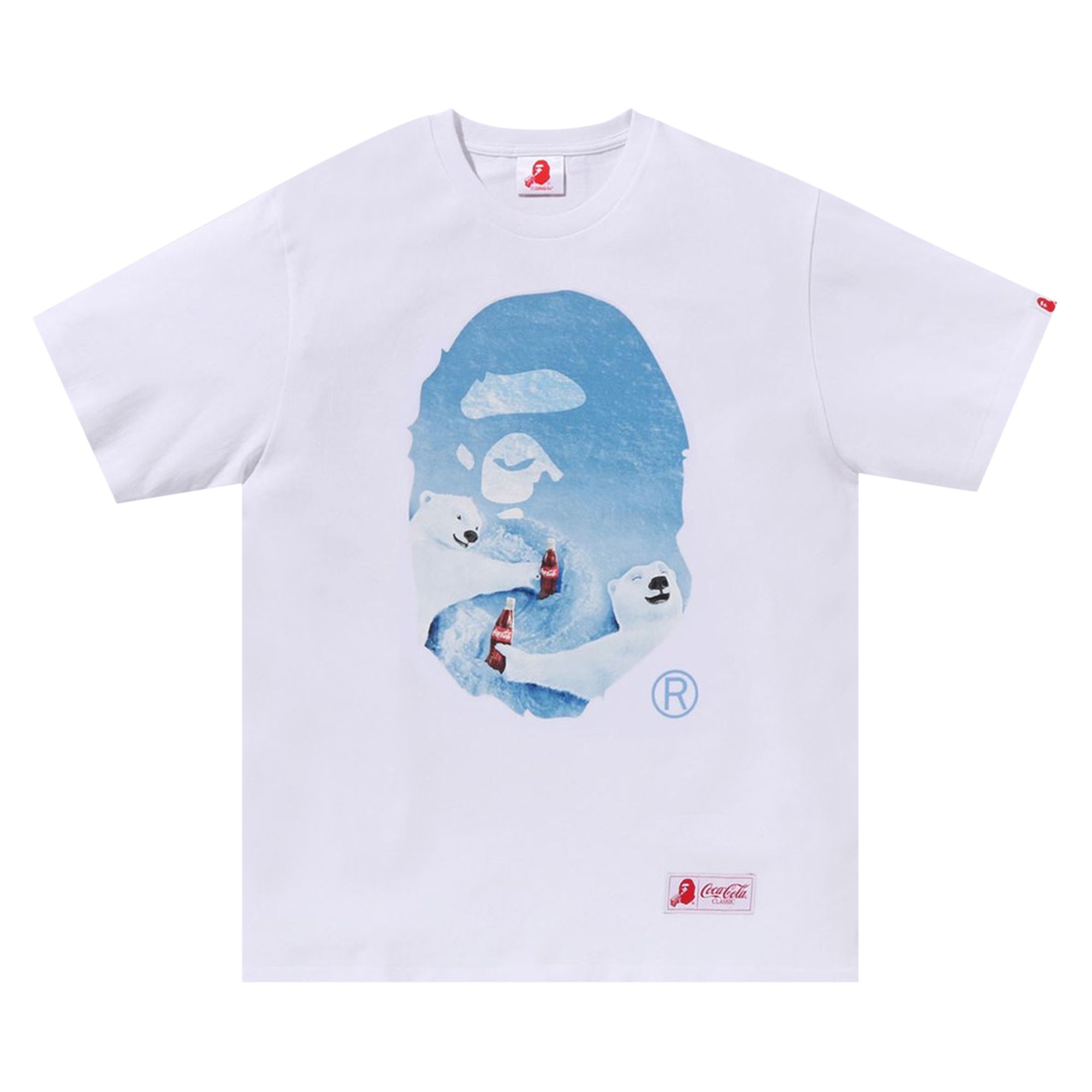 BAPE x Coca-Cola Photo Ape Head Tee 'White' | Men's Size 2XL