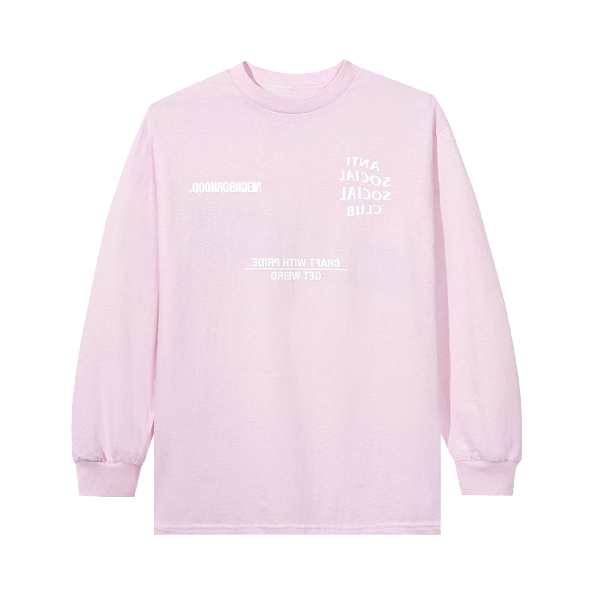 Pre-owned Anti Social Social Club X Neighborhood Long-sleeve Tee 'pink' | Men's Size L