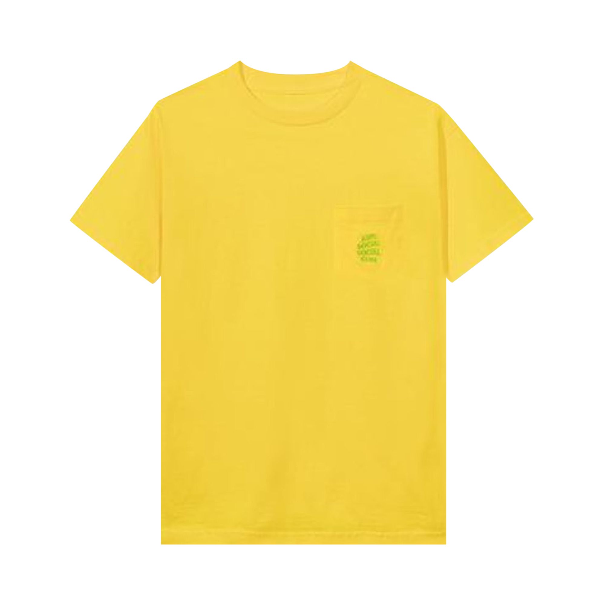 Pre-owned Anti Social Social Club Cross My Heart Tee 'yellow' | Men's Size Xxl