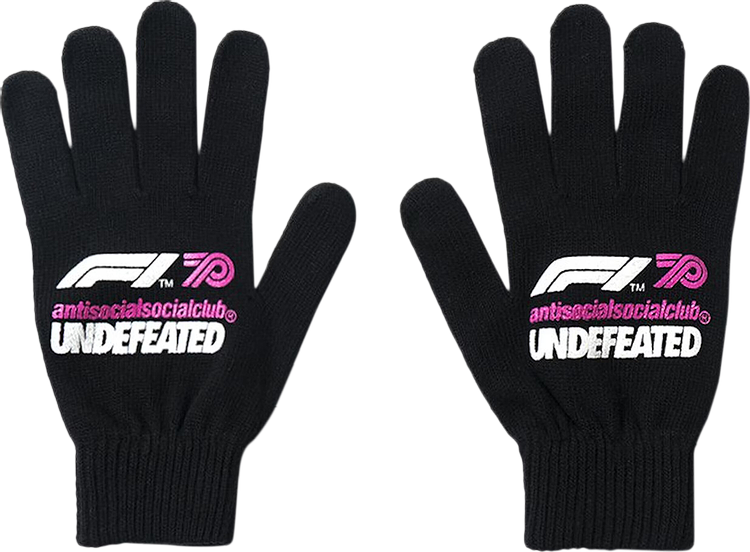 Anti Social Social Club x Undefeated F1 Gloves 'Black'