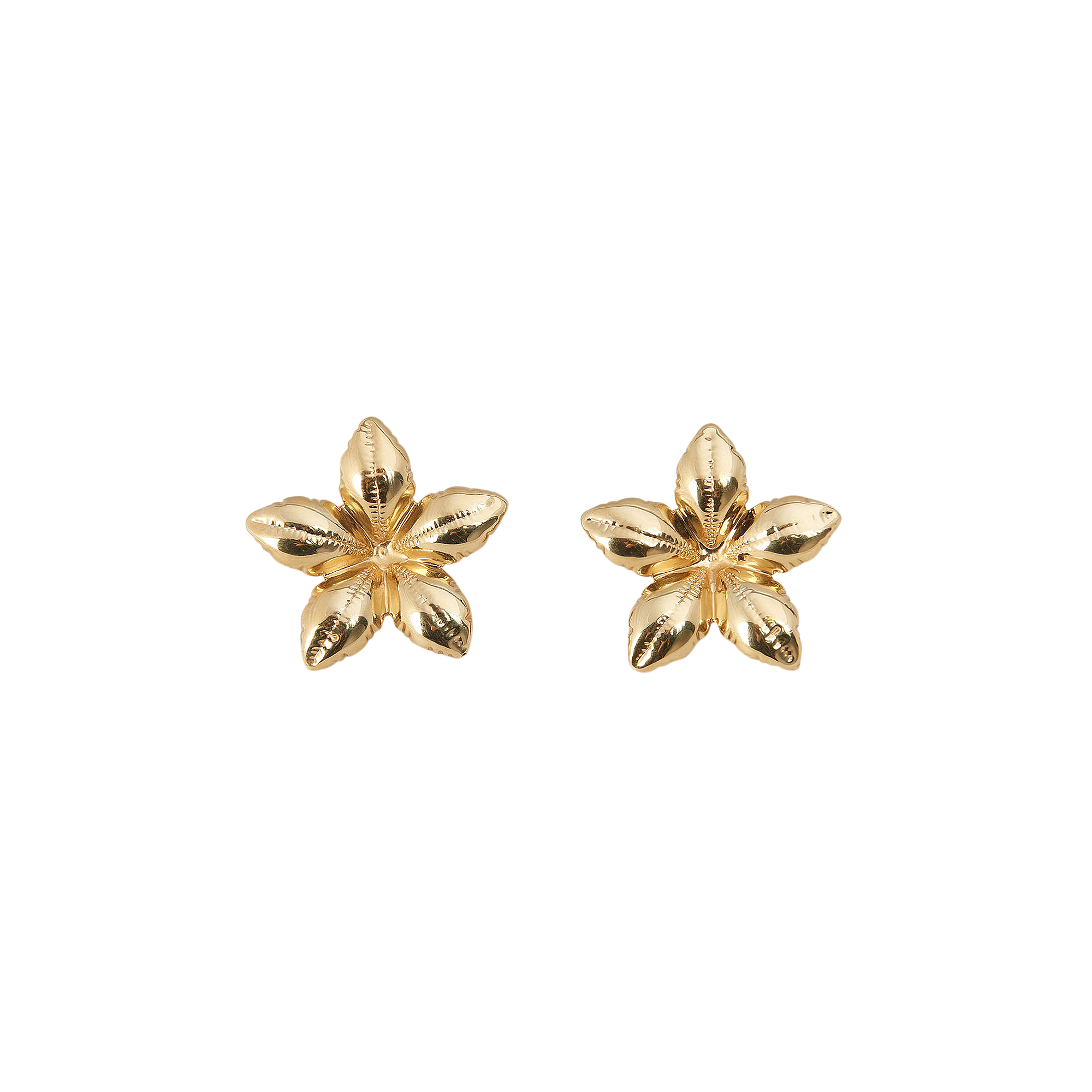 Pre-owned Marni Puffy Flower Earrings 'gold'