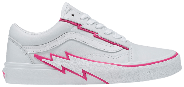 Pink lightning bolt vans shop