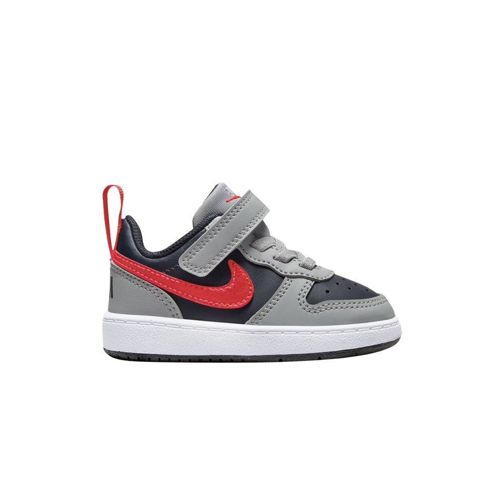 Pre-owned Nike Court Borough Low Recraft Td 'light Smoke Grey Bright Crimson' | Infant Size 7