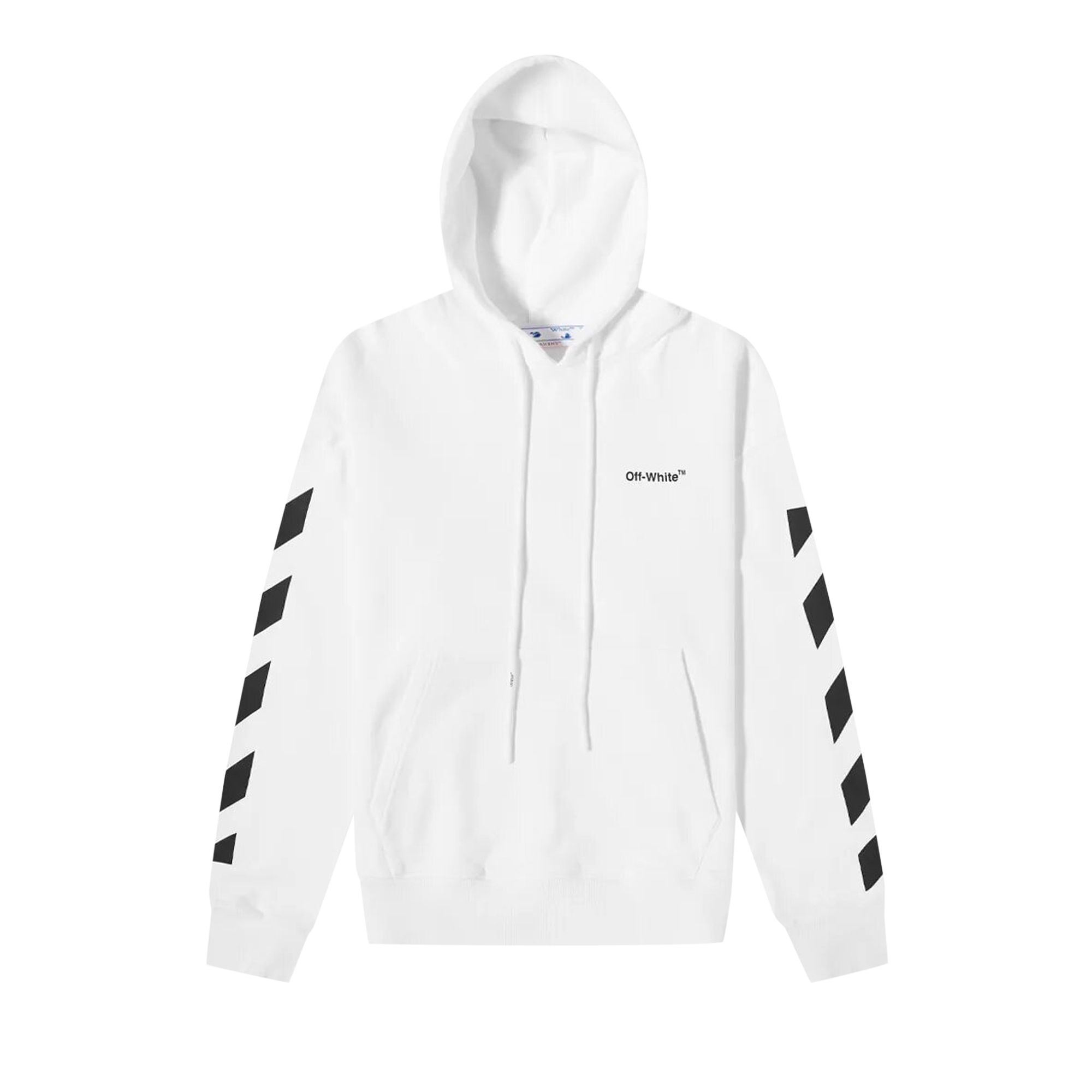 Off-White Drag Helvetica Over Hoodie 'White/Black' | Men's Size M