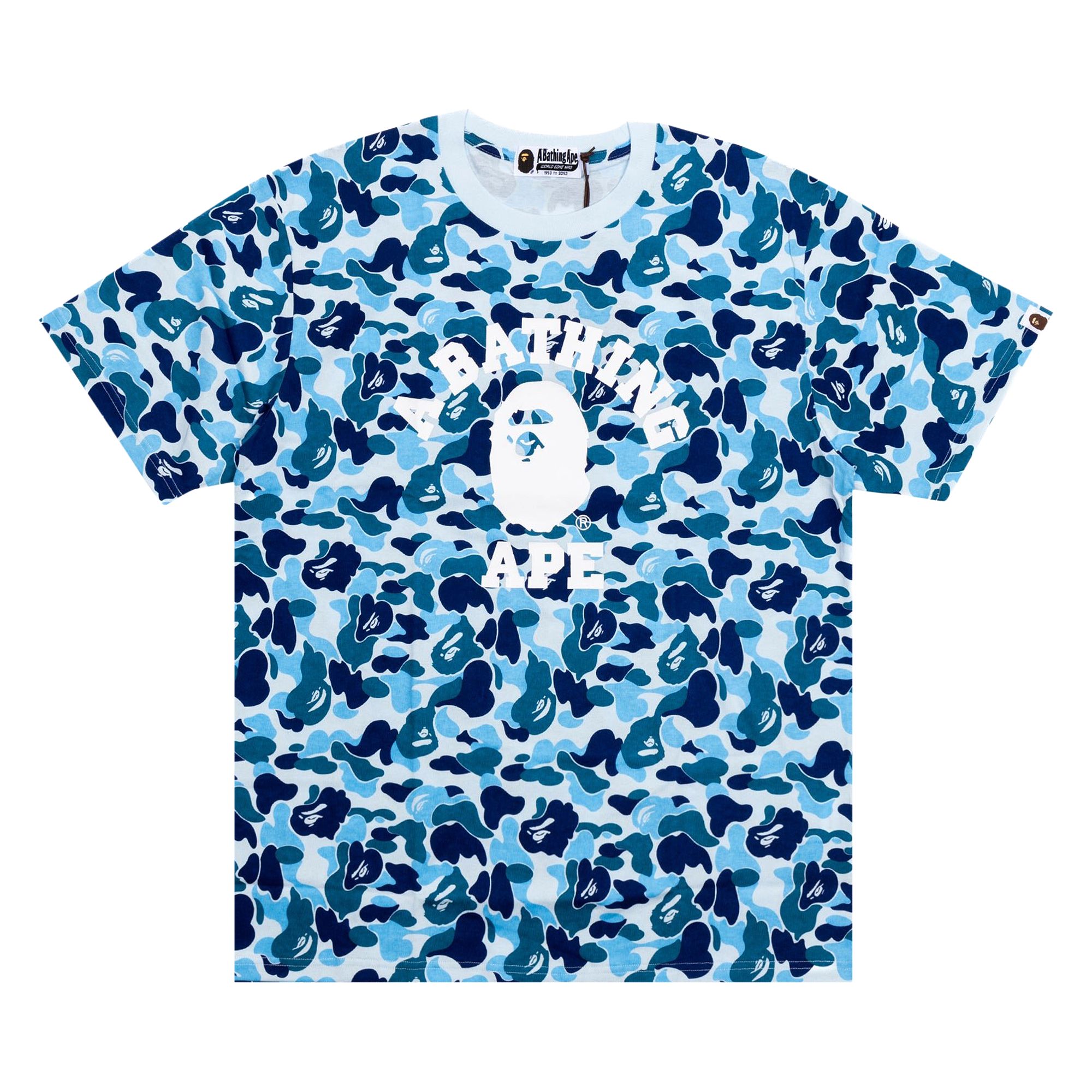BAPE ABC Camo College T-Shirt 'Blue' | Men's Size XL