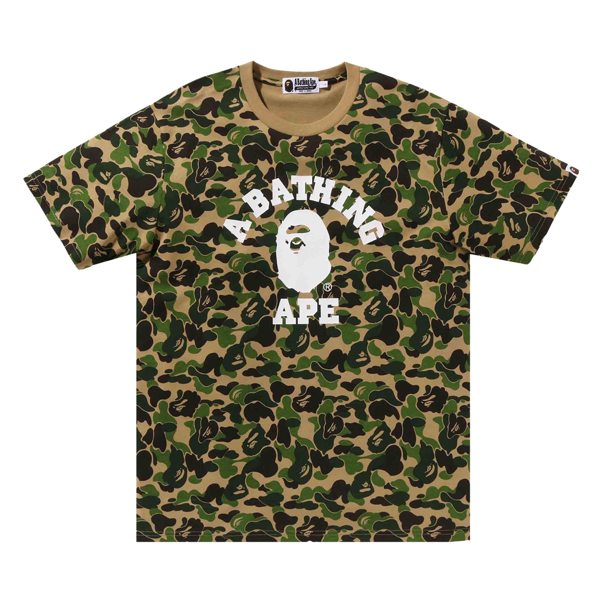 Pre-owned Bape Abc Camo College T-shirt 'green'