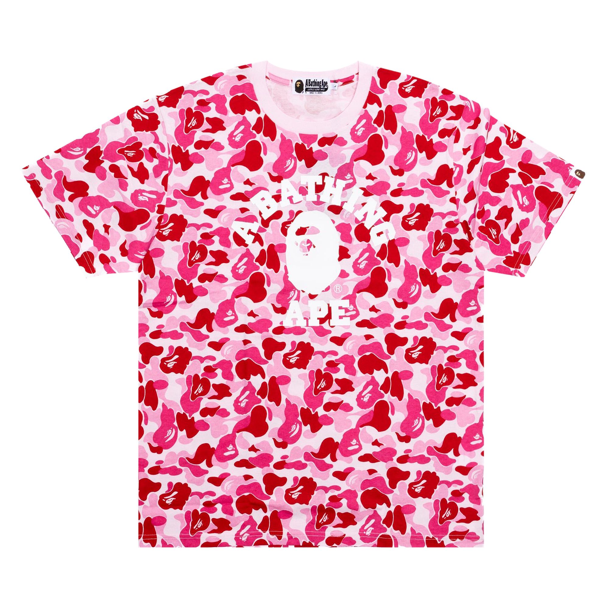 BAPE ABC Camo College T-Shirt 'Pink' | Men's Size M
