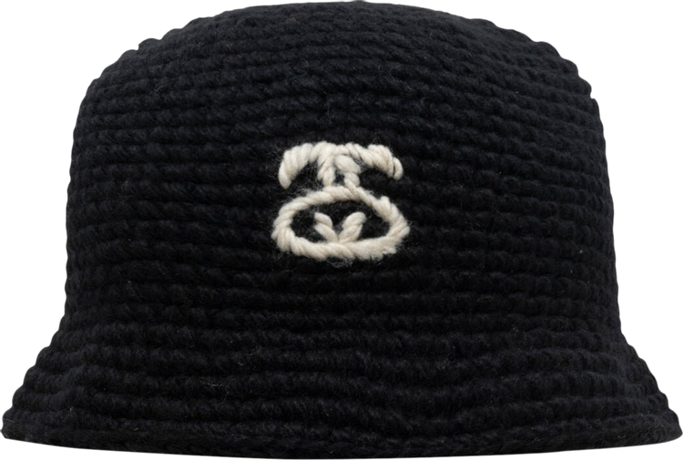 Buy Stussy SS Link Knit Bucket Hat 'Black' - 1321184 BLAC | GOAT