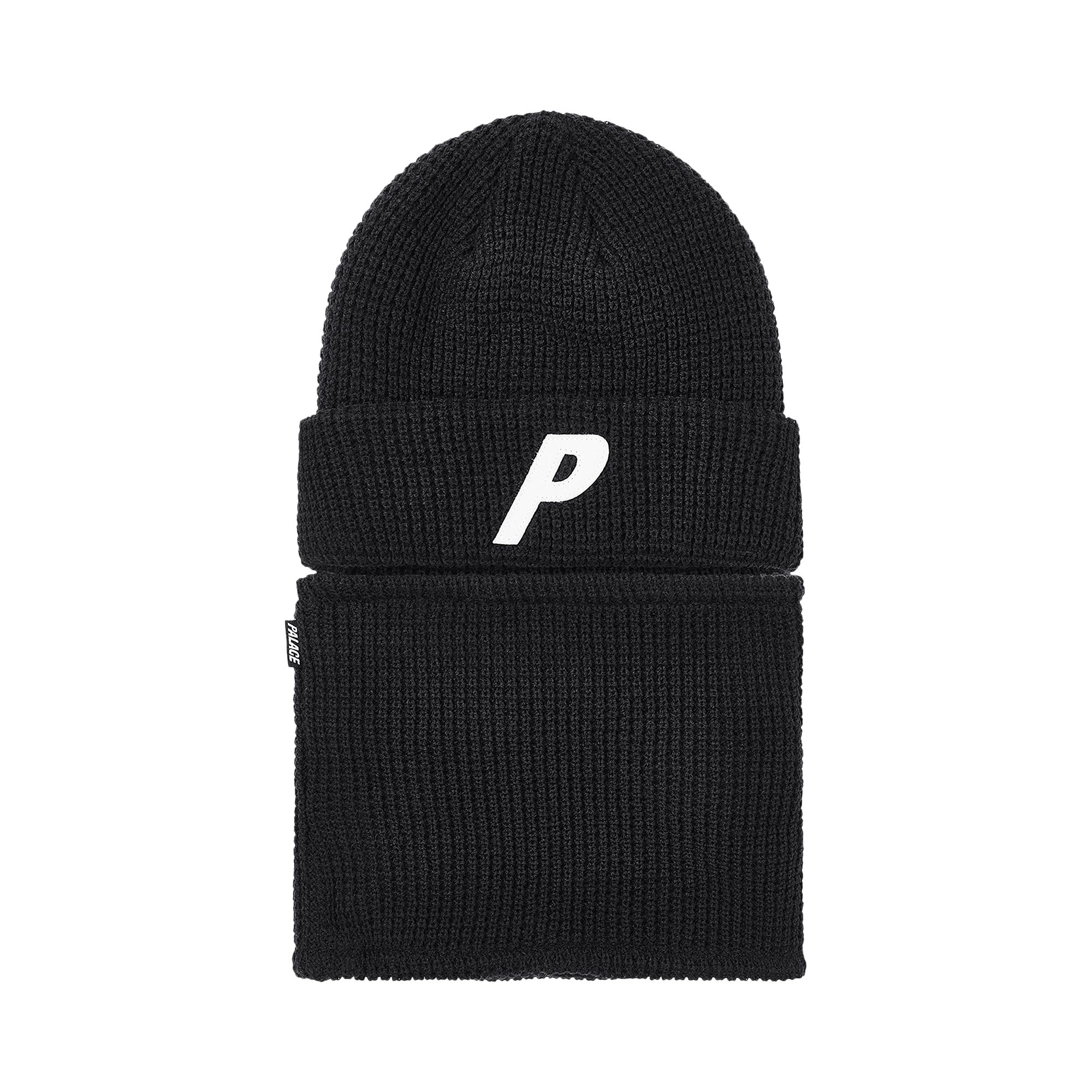 PALACE PALACE ZIP OFF FACEWARMER P BEANIE 'BLACK'