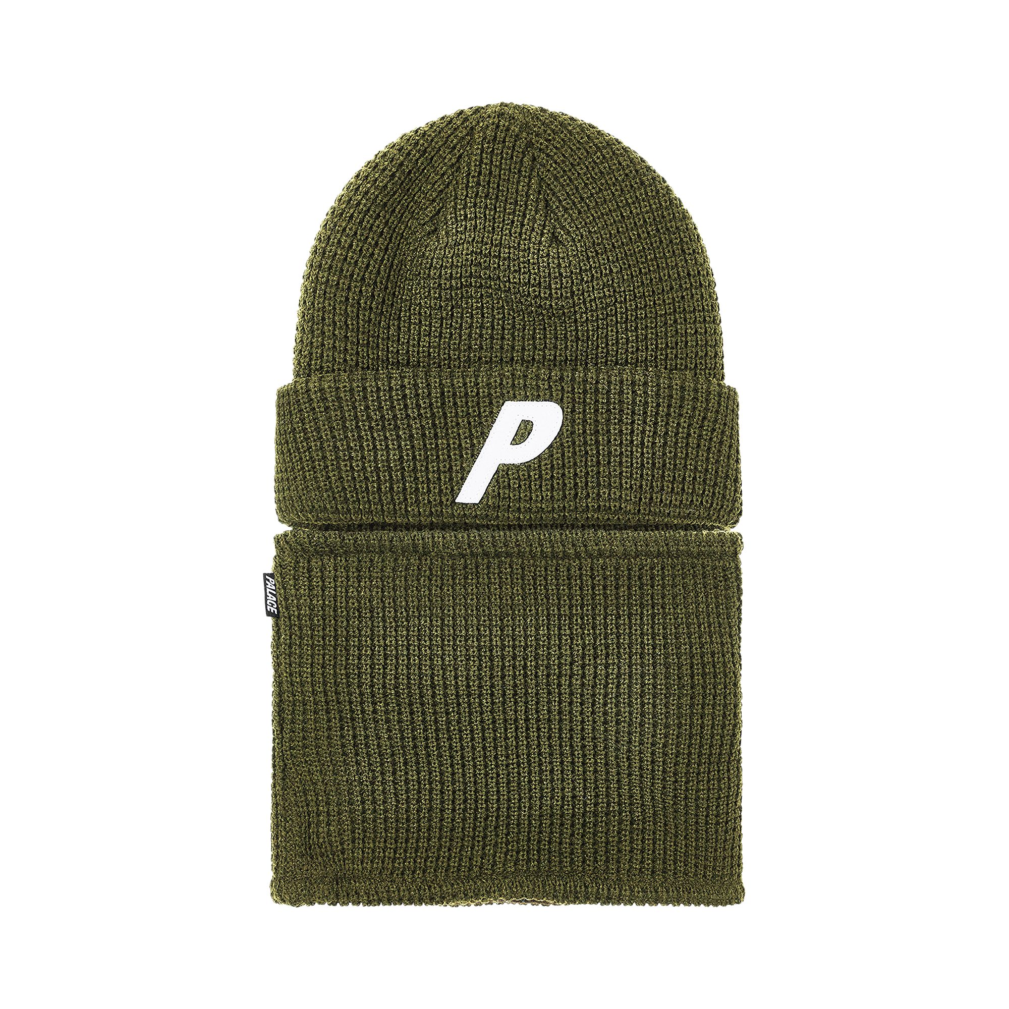 Palace Zip Off Facewarmer P Beanie 'The Deep Green' | Men's Size Onesize