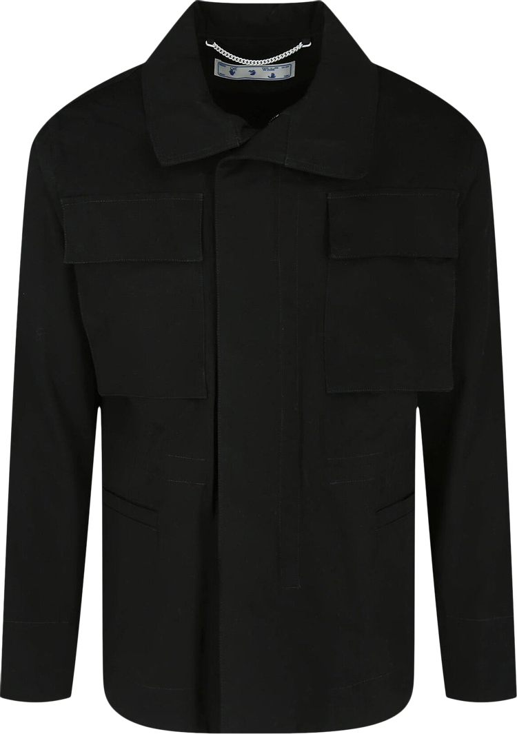 Buy Off-White Arrow Field Jacket 'Black' - OMEL021F21FAB0021010 | GOAT