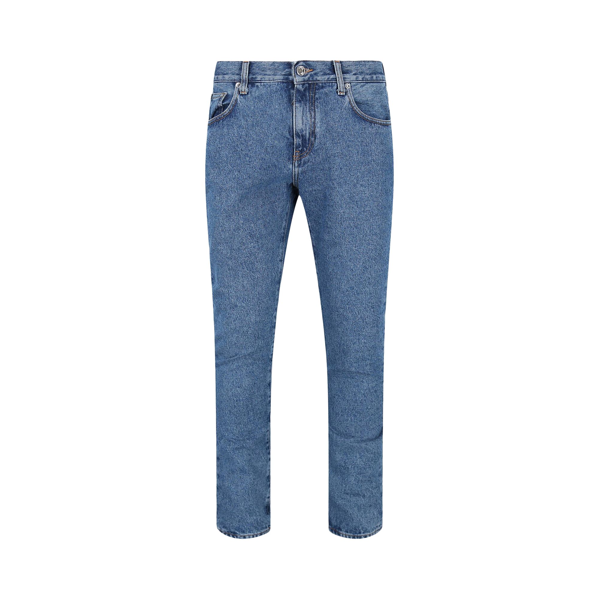 Off-White Diag Print Skinny Jeans 'Blue' | Men's Size 30