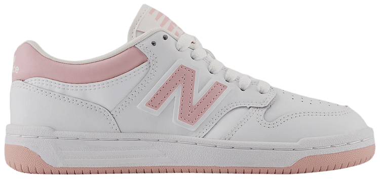 New Balance 480 Big Kid White Orb Pink