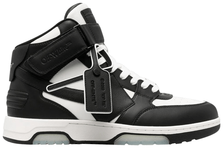 Size 10.0 Off-White Out of Office Mid 'Black White Clear Sole'