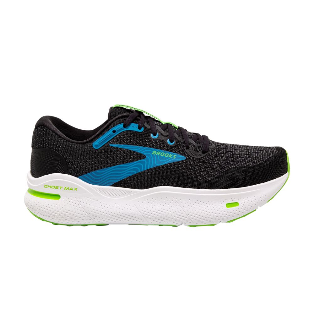 Pre-owned Brooks Ghost Max 'black Atomic Blue' | Men's Size 11