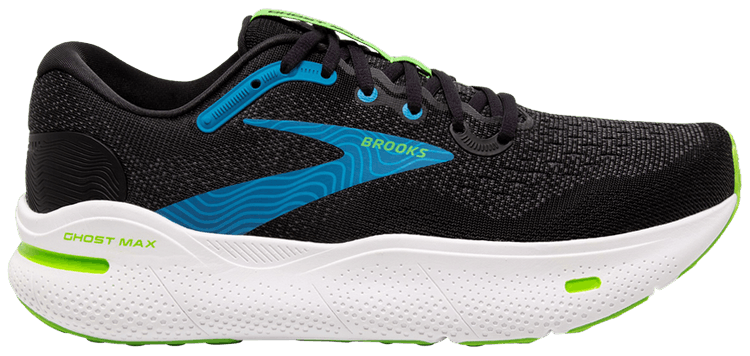 Brooks Ghost Max 4E Wide Black Atomic Blue