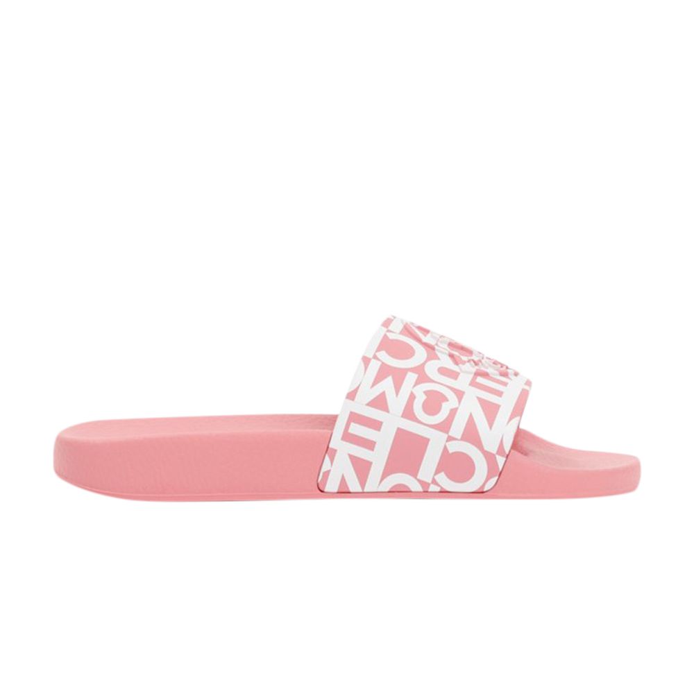 Pre-owned Moncler Slide 'allover Logo - Pink' | Men's Size 36