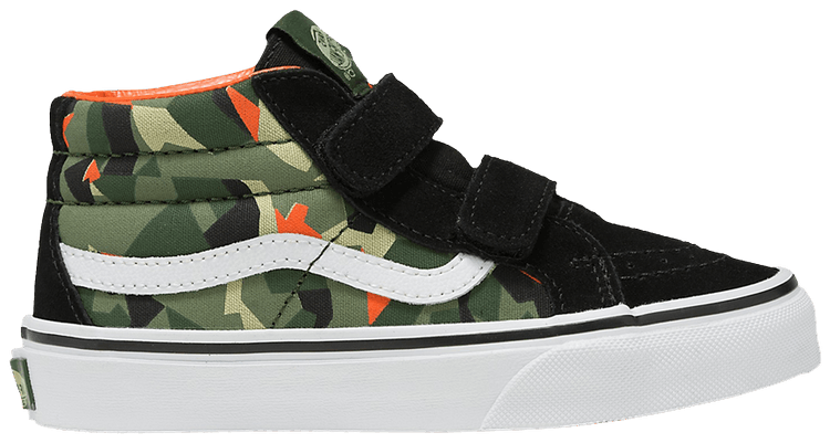 Size 13.0 Sk8-Mid Reissue V Kids 'Geo Camo Black'