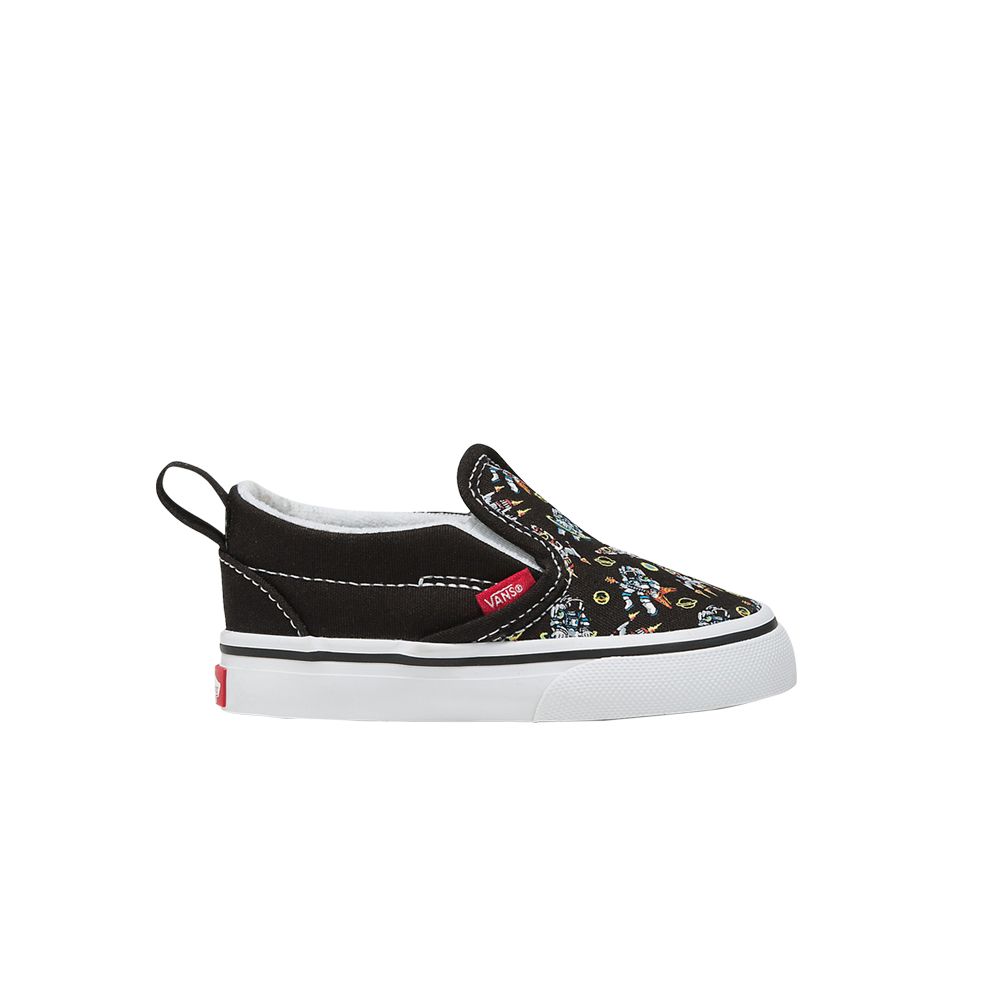 Pre-owned Vans Slip-on V Toddler 'dj Rocket Jam' | Black | Infant Size 10