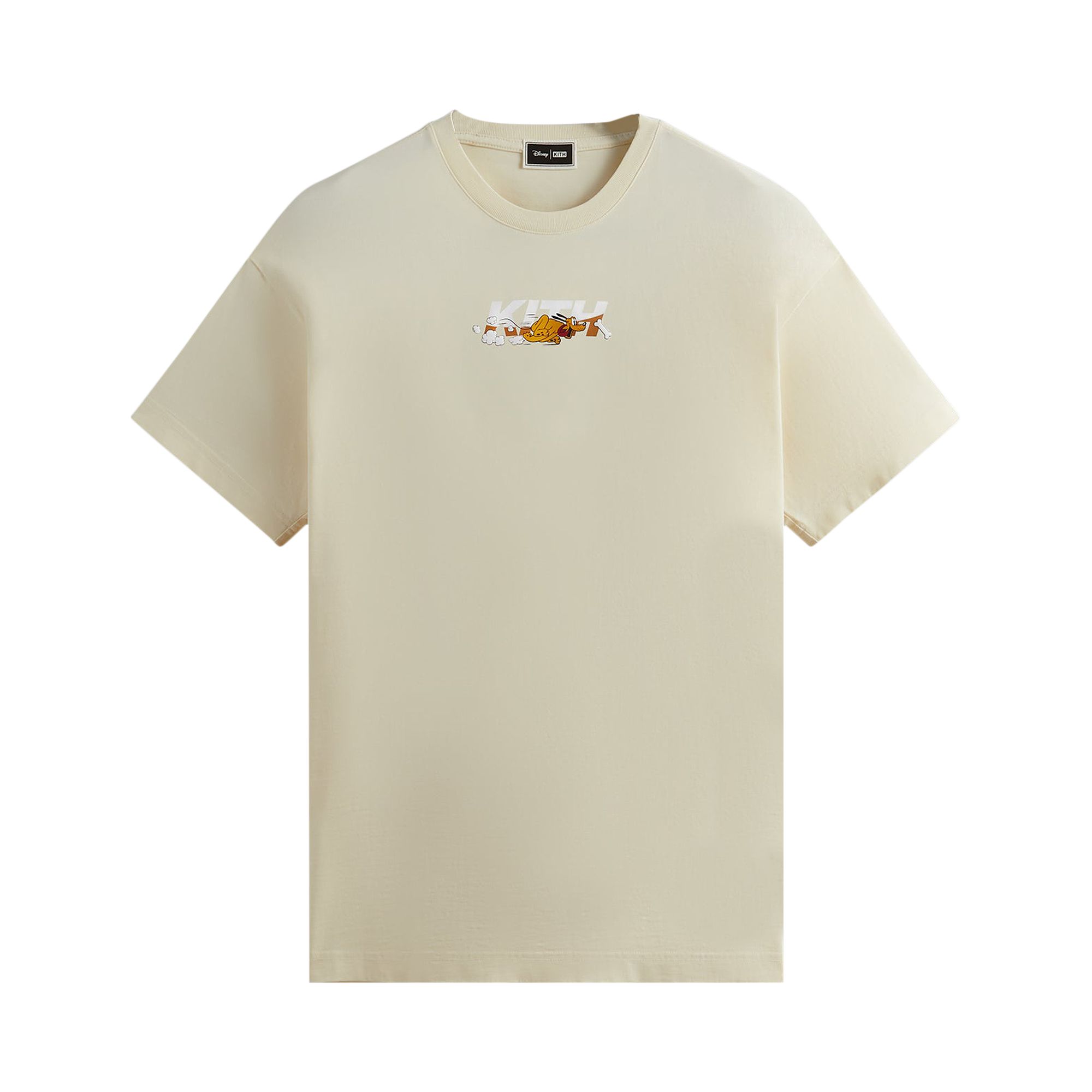 Pre-owned Kith For Mickey & Friends Pluto Vintage Tee 'sandrift' | Cream | Men's Size Xl In White