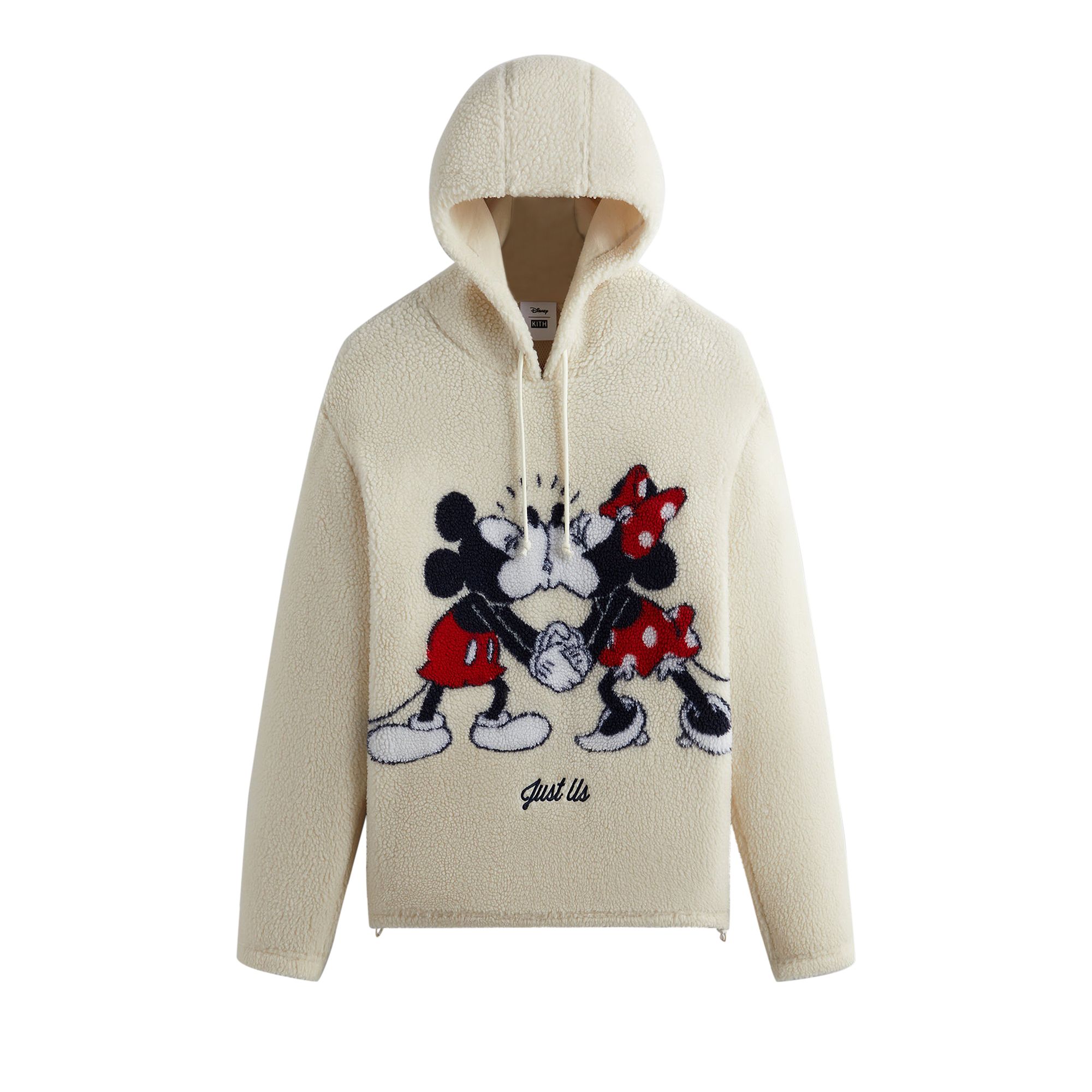 Pre-owned Kith For Mickey & Friends Sherpa Hoodie 'sandrift' | Cream | Men's Size Xl