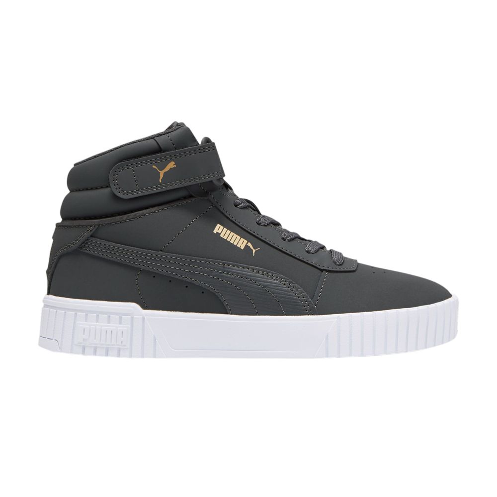 Pre-owned Puma Wmns Caina 2.0 Mid Lux 'asphalt Team Gold' | Grey | Women's Size 8.5