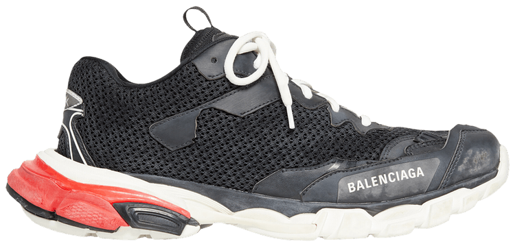 Balenciaga Track.3 Sneaker 'Worn-Out - Black Red'