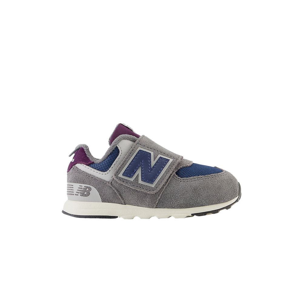Pre-owned New Balance 574 New-b Hook & Loop Toddler Wide 'castlerock Navy' | Grey | Infant Size 8