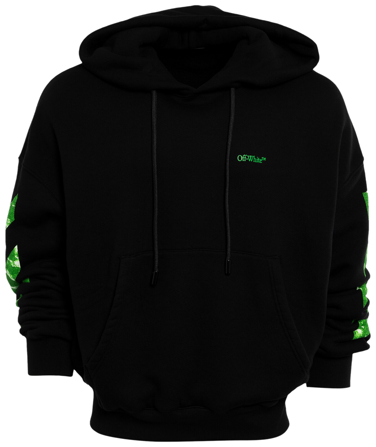 Green and black shop off white hoodie
