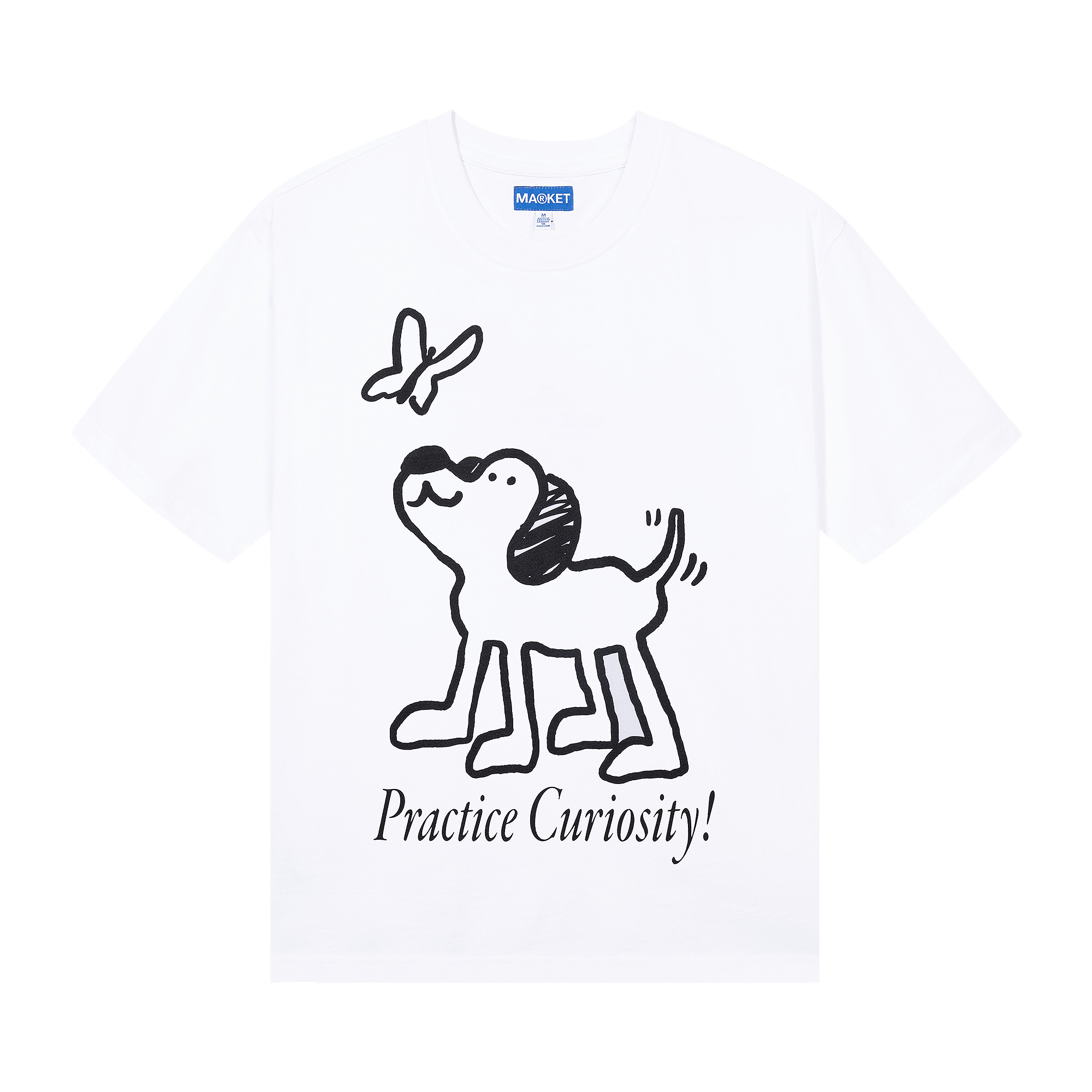 Pre-owned Market Practice Curiosity T-shirt 'white'