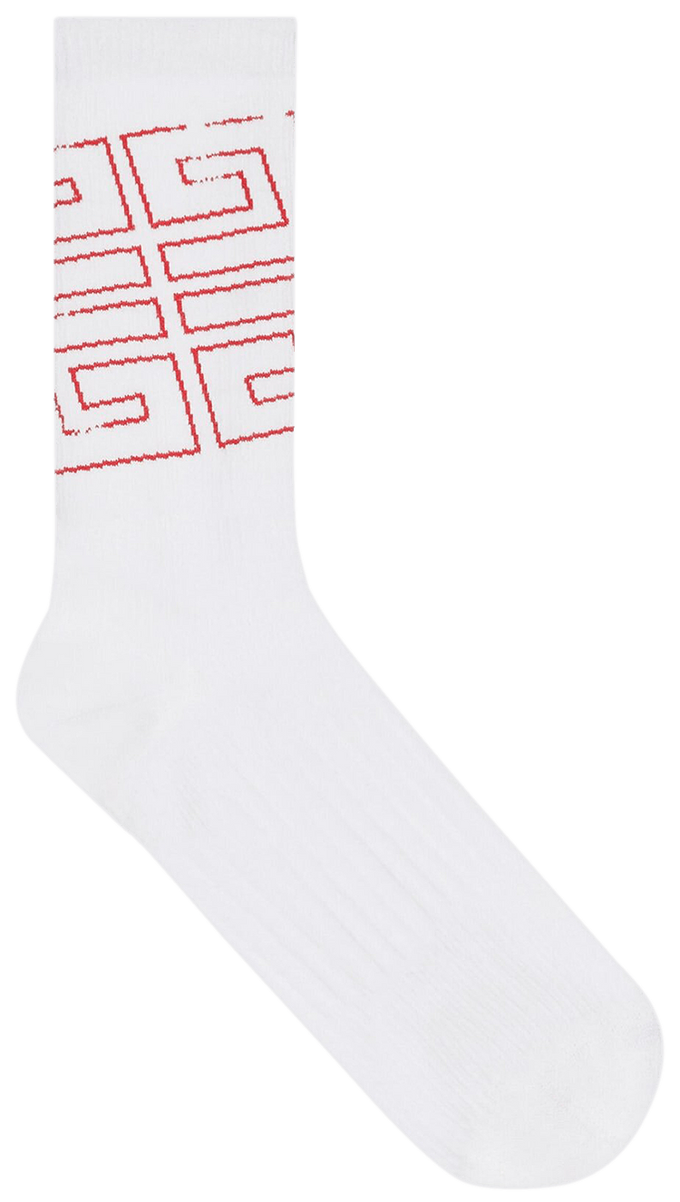 Buy Givenchy Socks White Red BMB0474YHK 112 GOAT