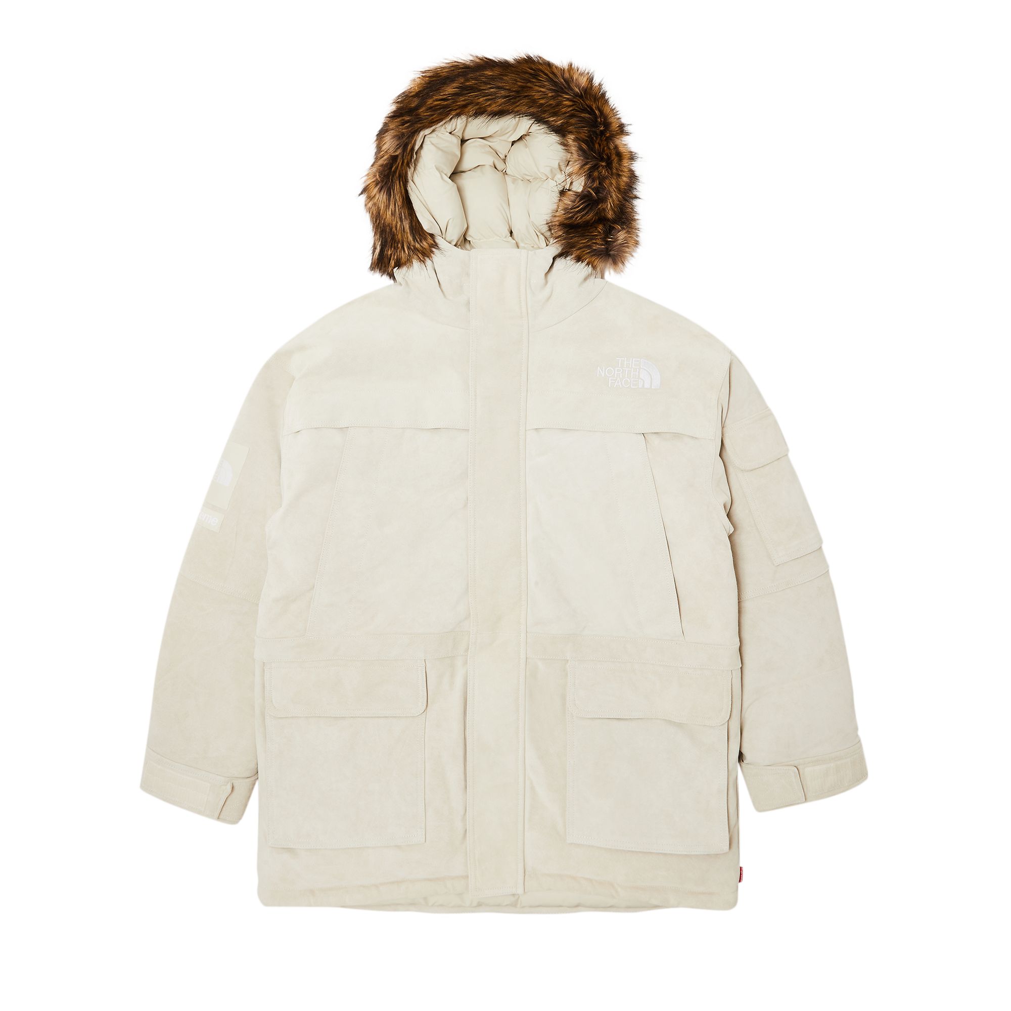 Supreme x The North Face Suede 600-Fill Down Parka 'Stone' | Cream | Men's Size S