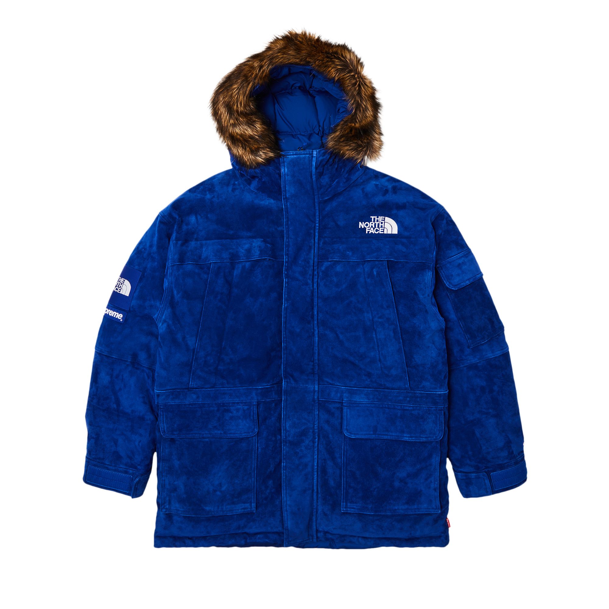 Supreme x The North Face Suede 600-Fill Down Parka 'Blue' | Men's Size M