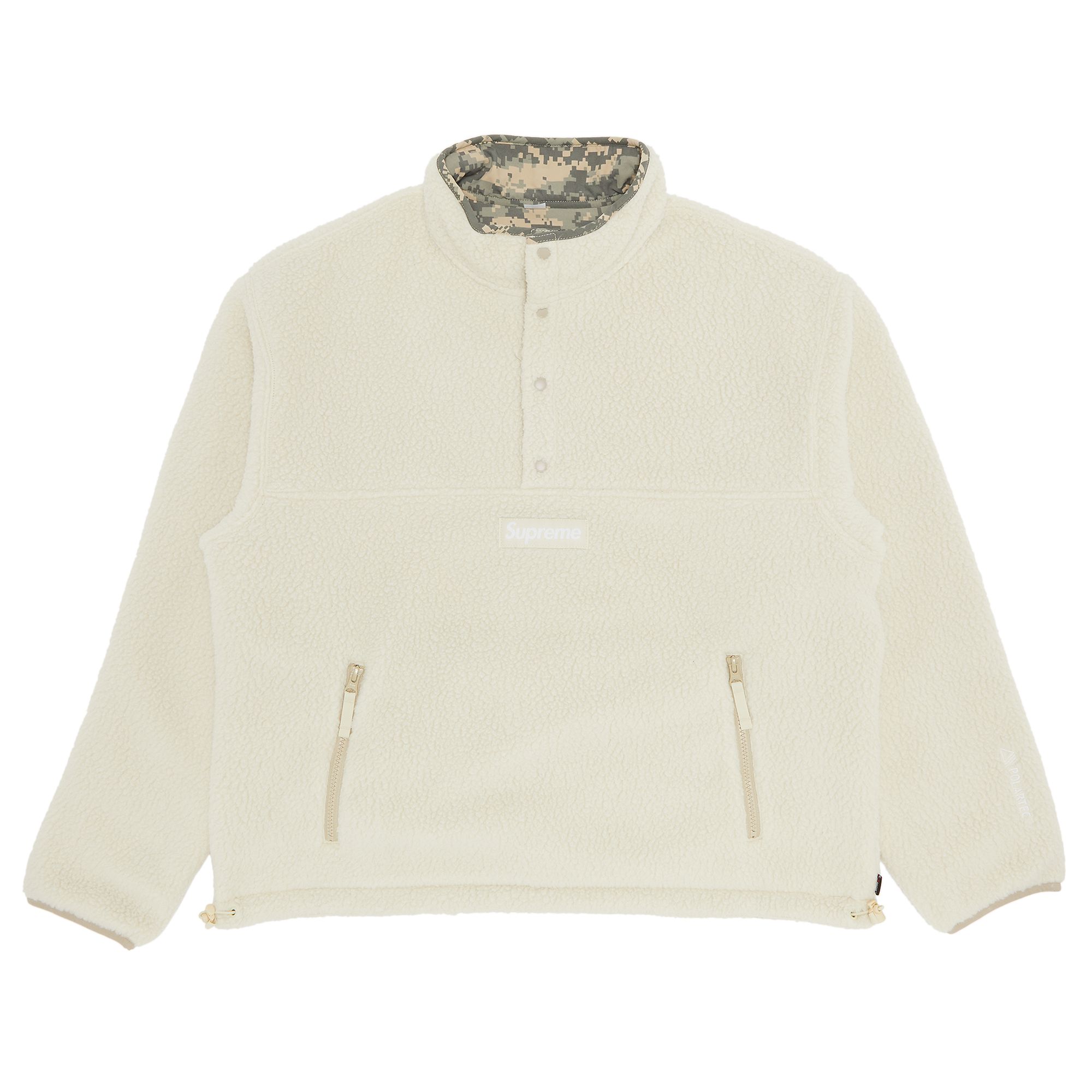 Supreme Polartec Shearling Reversible Pullover 'Natural' | Cream | Men's Size L