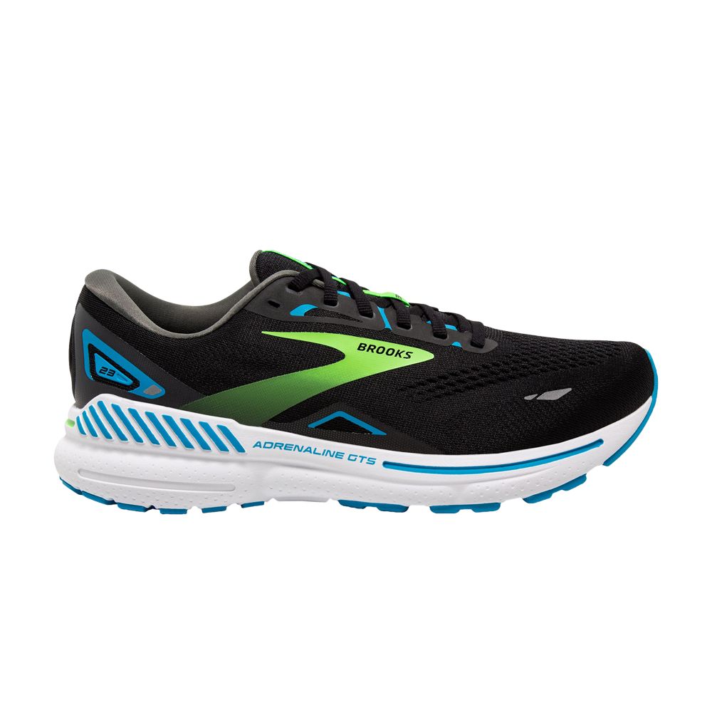 Pre-owned Brooks Adrenaline Gts 23 B Narrow 'black Hawaiian Ocean' | Men's Size 13