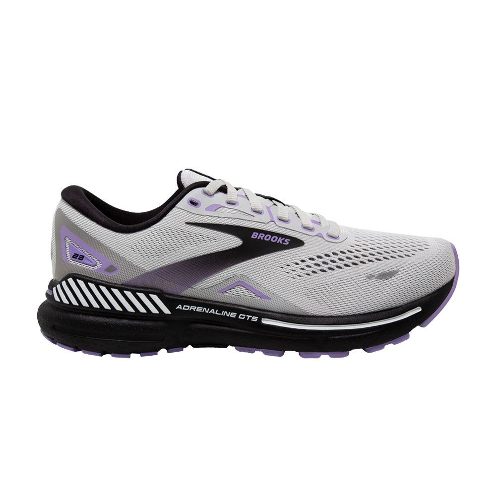 Pre-owned Brooks Wmns Adrenaline Gts 23 2a Narrow 'grey Purple' | Women's Size 9.5 In Gray