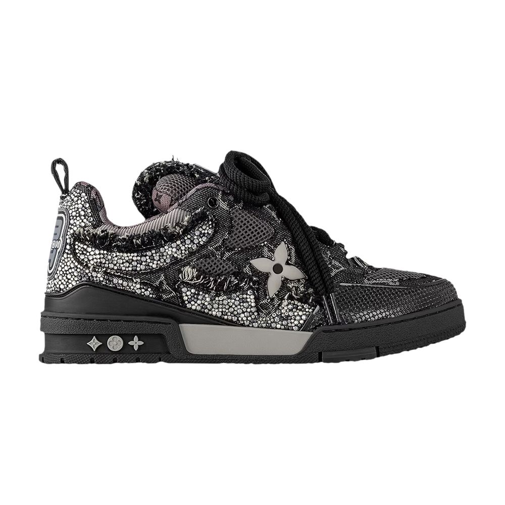 Pre-owned Louis Vuitton Skate Sneaker 'black Swarovski Monogram' | Men's Size 8