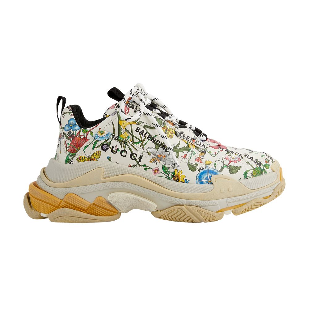 Pre-owned Balenciaga Gucci X  Wmns Triple S Sneaker 'the Hacker Project - Floral' | Multi-color | Women's Size