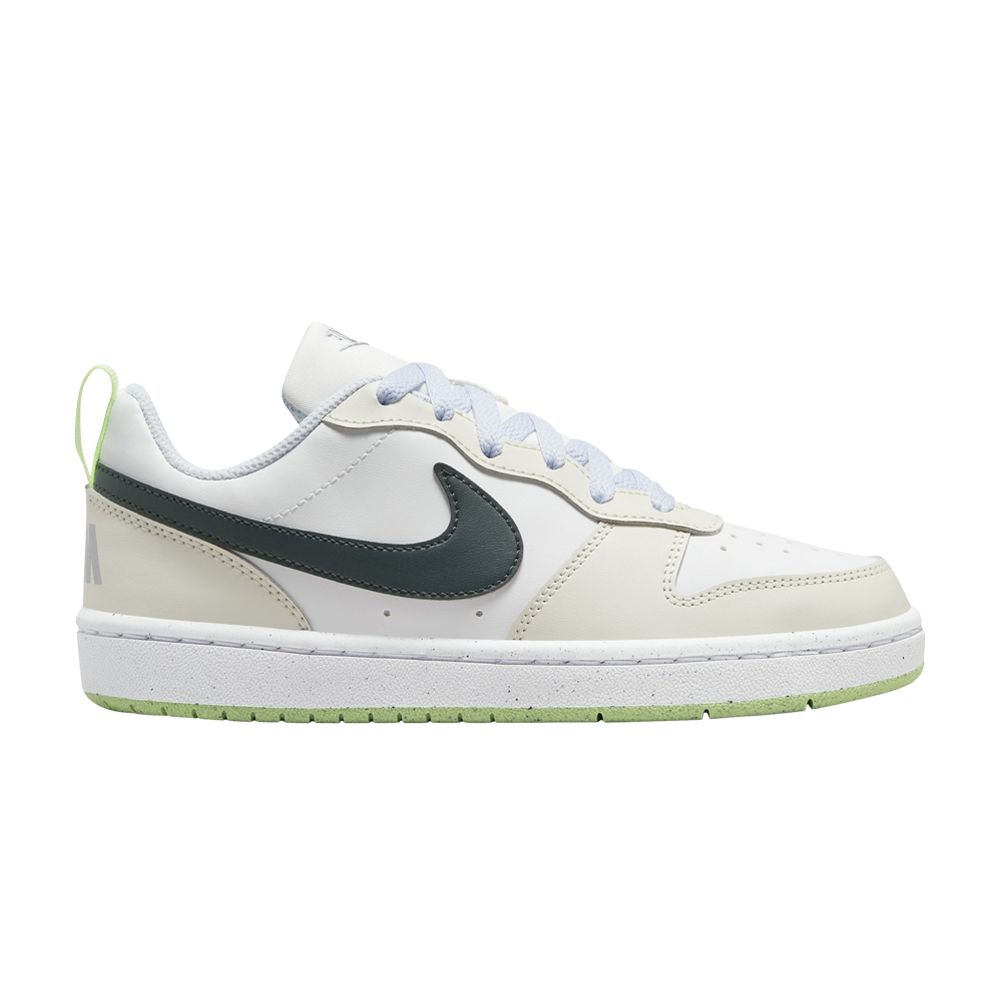 Pre-owned Nike Court Borough Low Recraft Gs 'coconut Milk Jungle Green' | Cream | Kid's Size 6 In White
